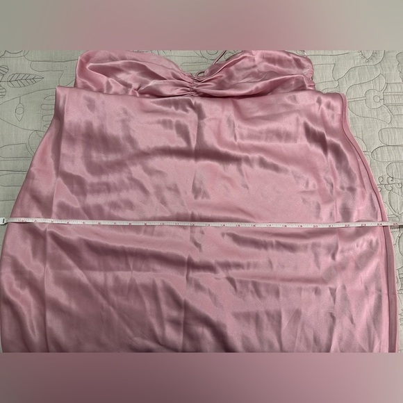 NEW Reformation Valora Satin Halter Dress Sz 12 Babygirl Pink - Picture 5 of 10